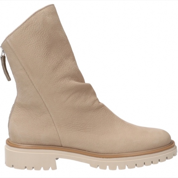 Nobu Zip-Up Boot PAUL GREEN. Beige Nubuck leather. **ORDER YOUR US SIZE **